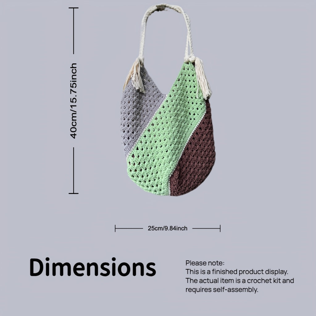 DIY Crochet Kit For Women Pastoral Style Woven Shoulder Bag