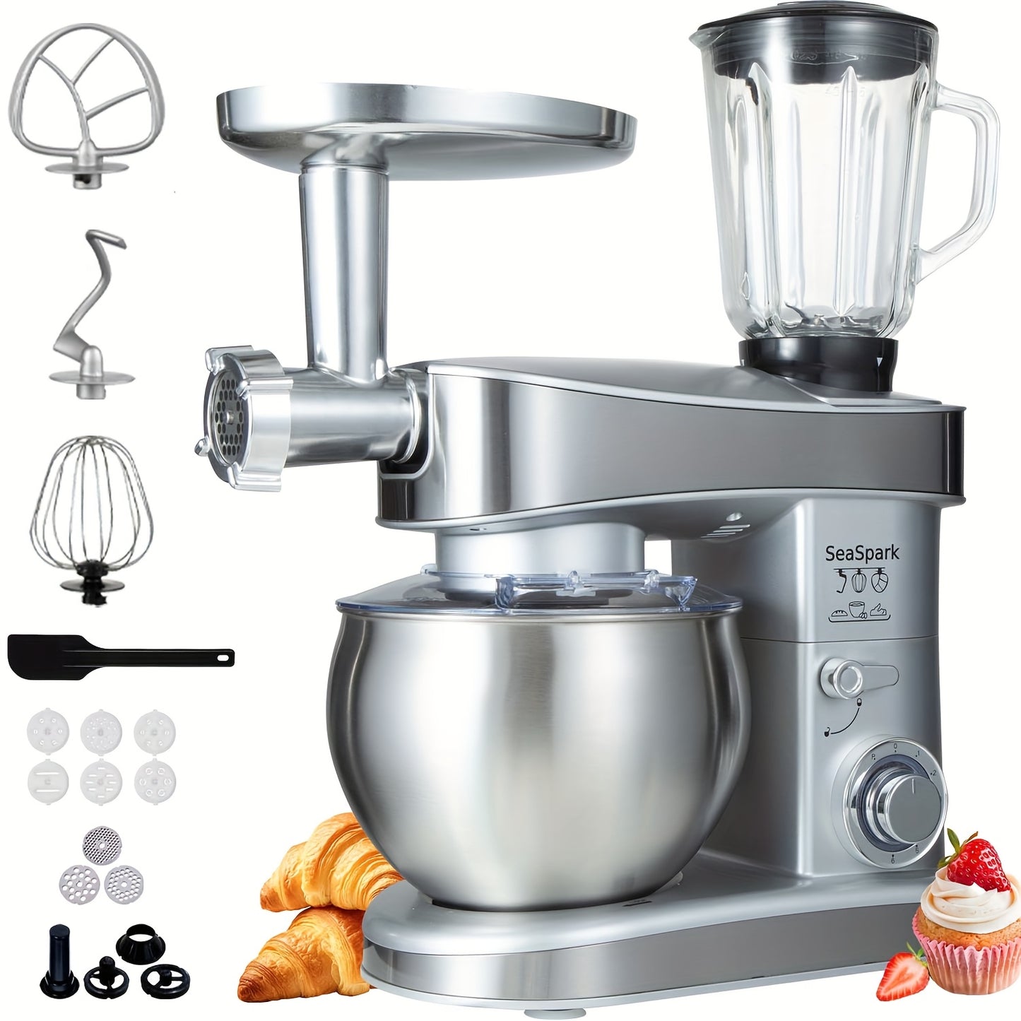 Six In One Electric Vertical Mixer 400W 6 Speeds Pulse