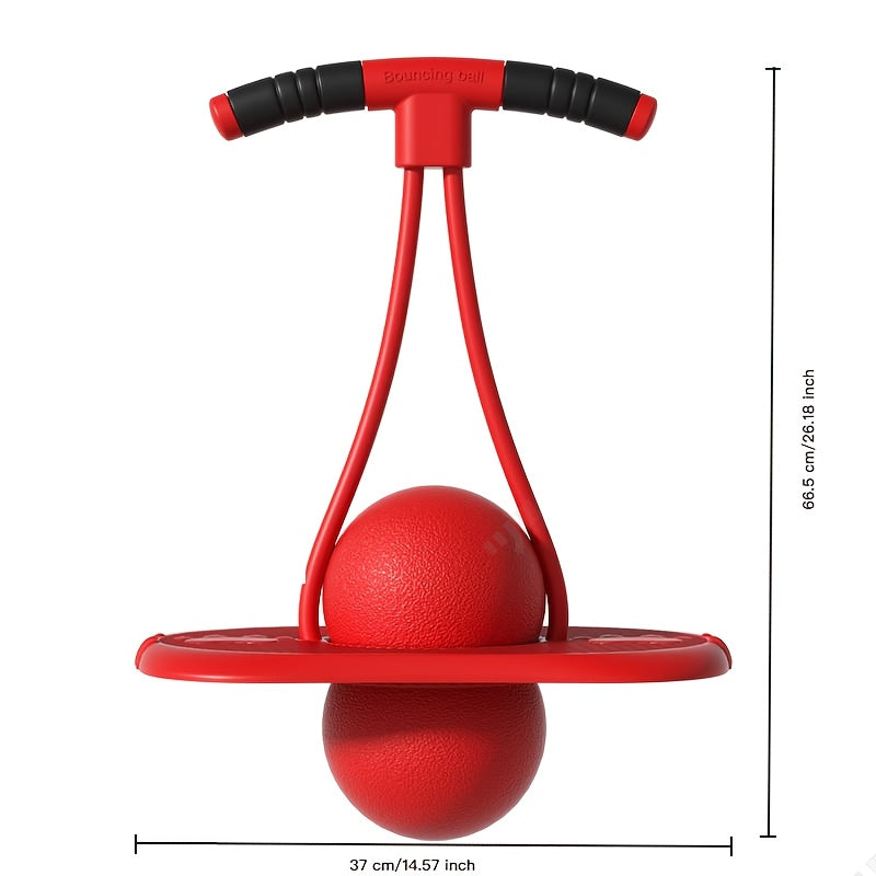 Jumping Ball Red Blue Kids Bouncy Ball For Balance Fitness