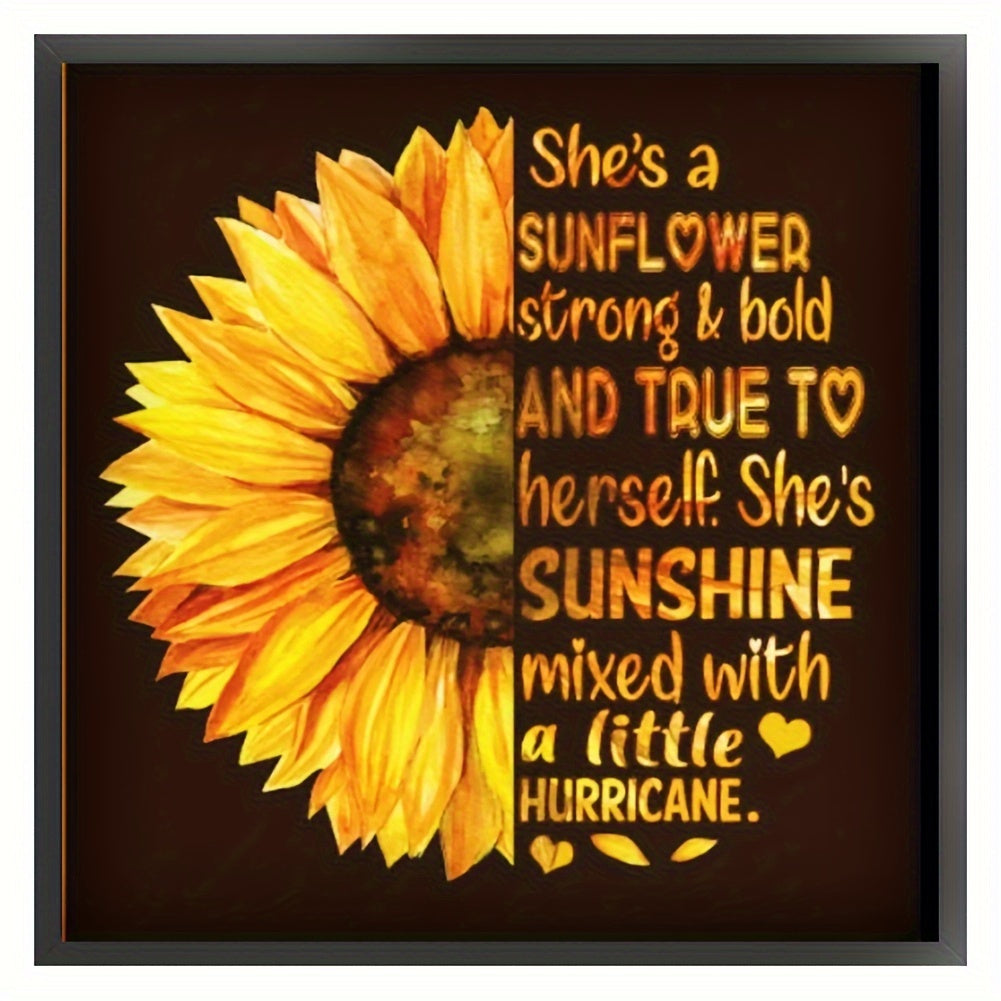 Sunflower 5D Diamond Painting Kit, Round Diamonds, DIY Art
