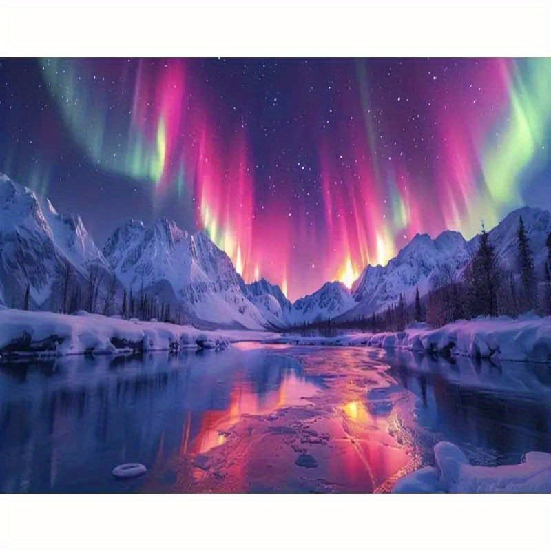 Adult Beginner Paint By Number Aurora Painting Kit DIY 16X20