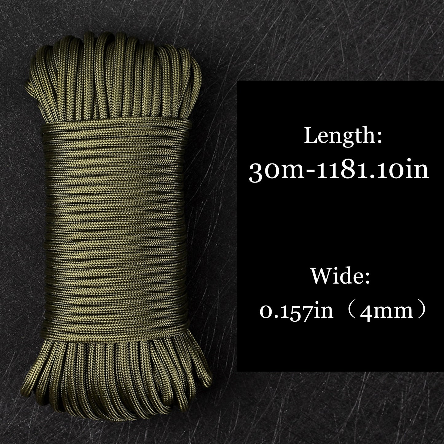 Green Nylon Rope 1181 Inch Braided Rope For Camping Fishing