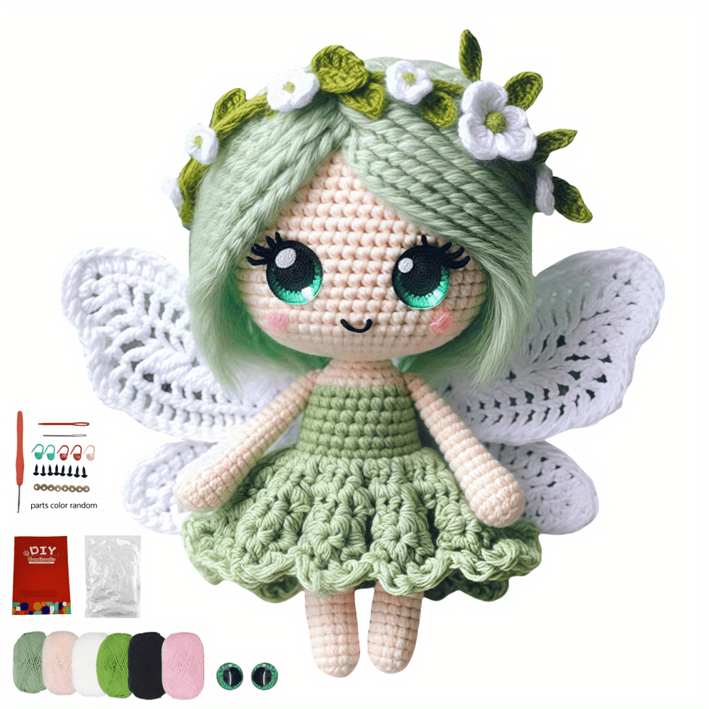 Butterfly Girl Crochet Doll Kit For Beginners Gift Set