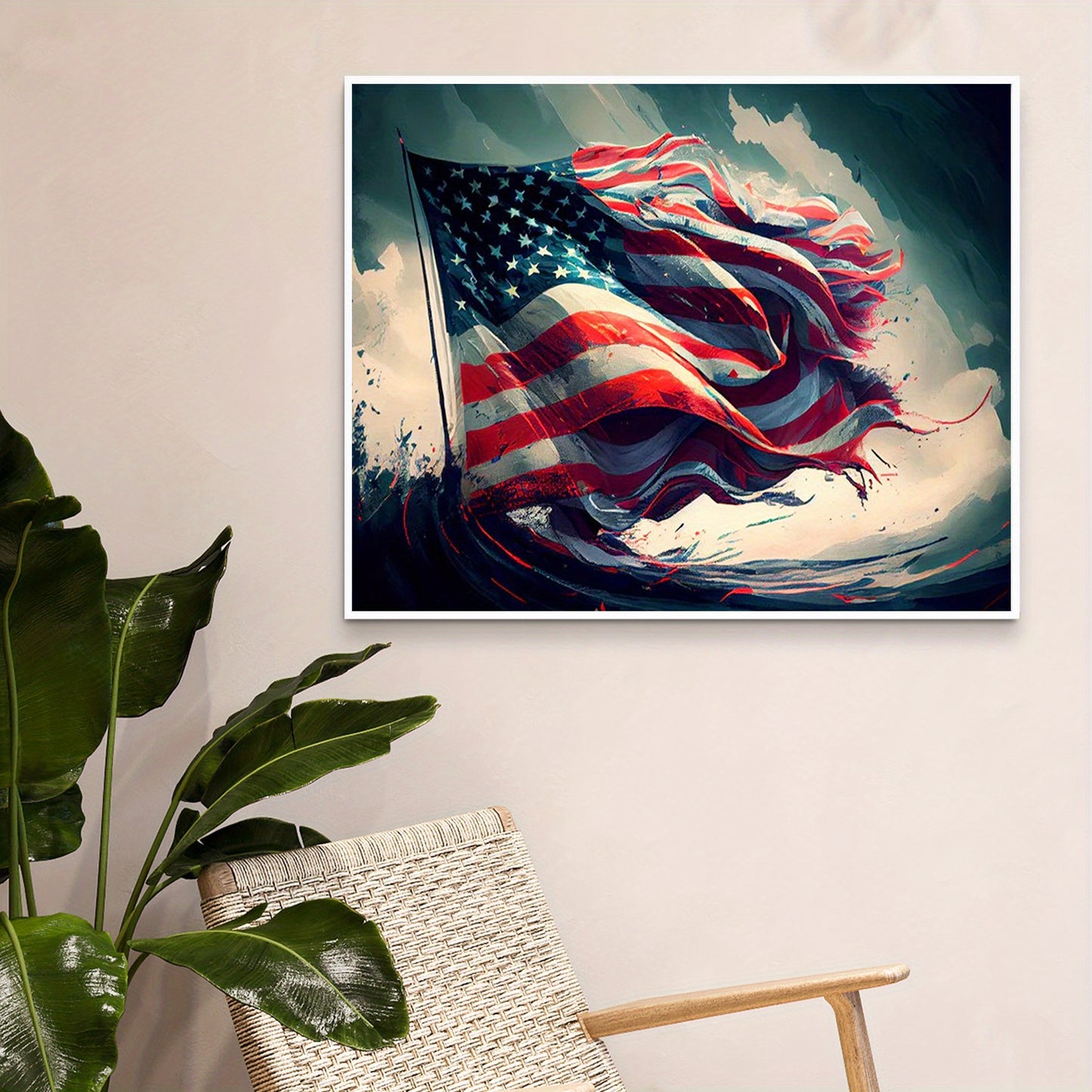 Paint By Numbers Kit For Adults 50x40cm Easy Flag Design