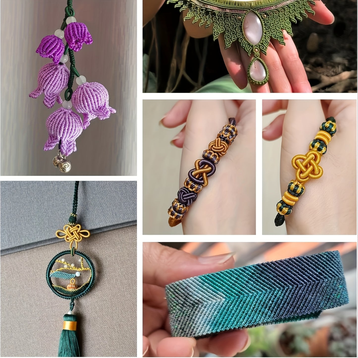 Satin Nylon Rope 20 Yard 10 Pack for Jewelry Weaving DIY