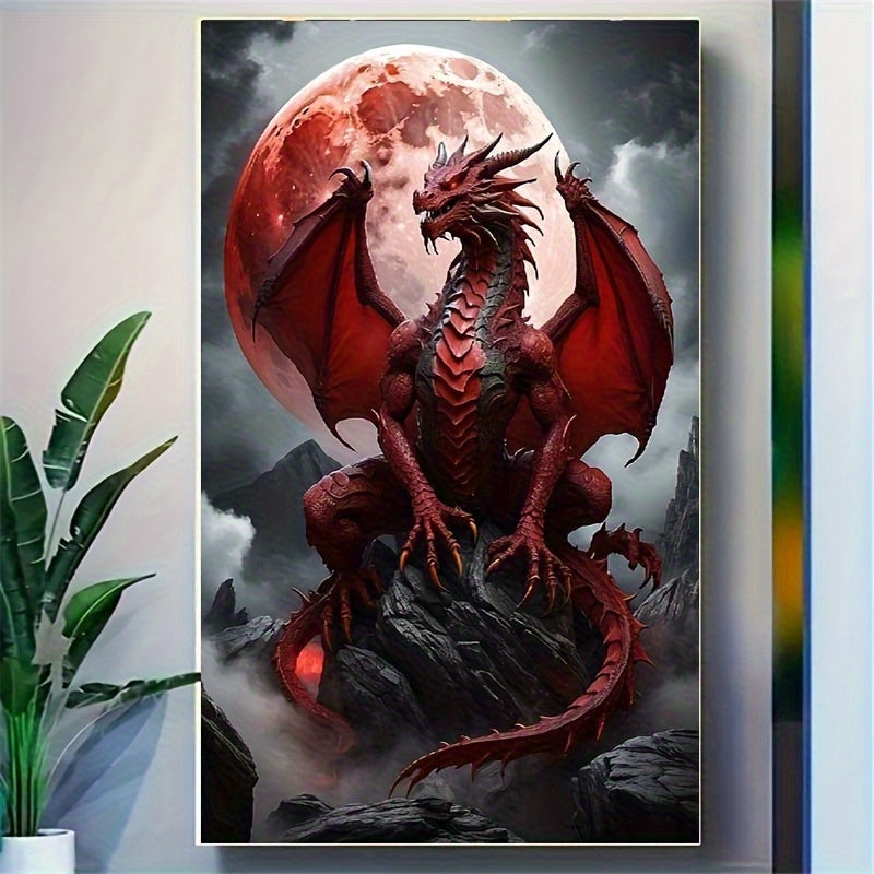 5D Diamond Painting Kit Dragon Pattern For Adults Beginners