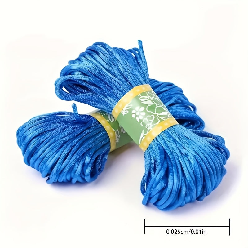 Satin Nylon Rope 20 Yard 10 Pack for Jewelry Weaving DIY