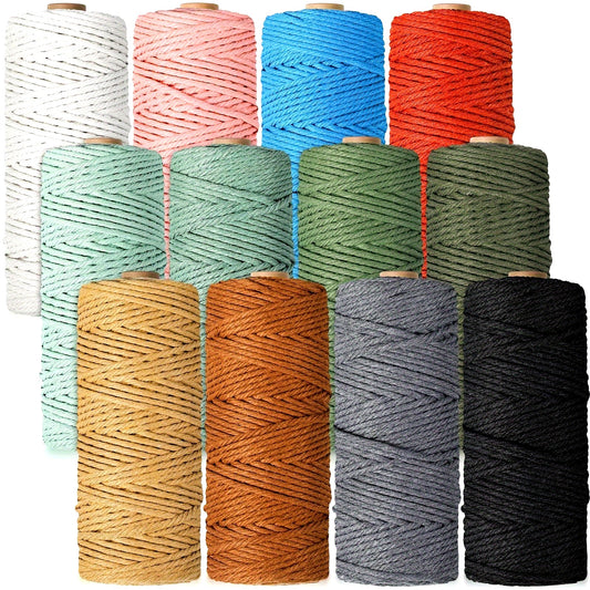 Macrame Cord 12 Rolls 4mm 656 Yards Twine Colorful Rope