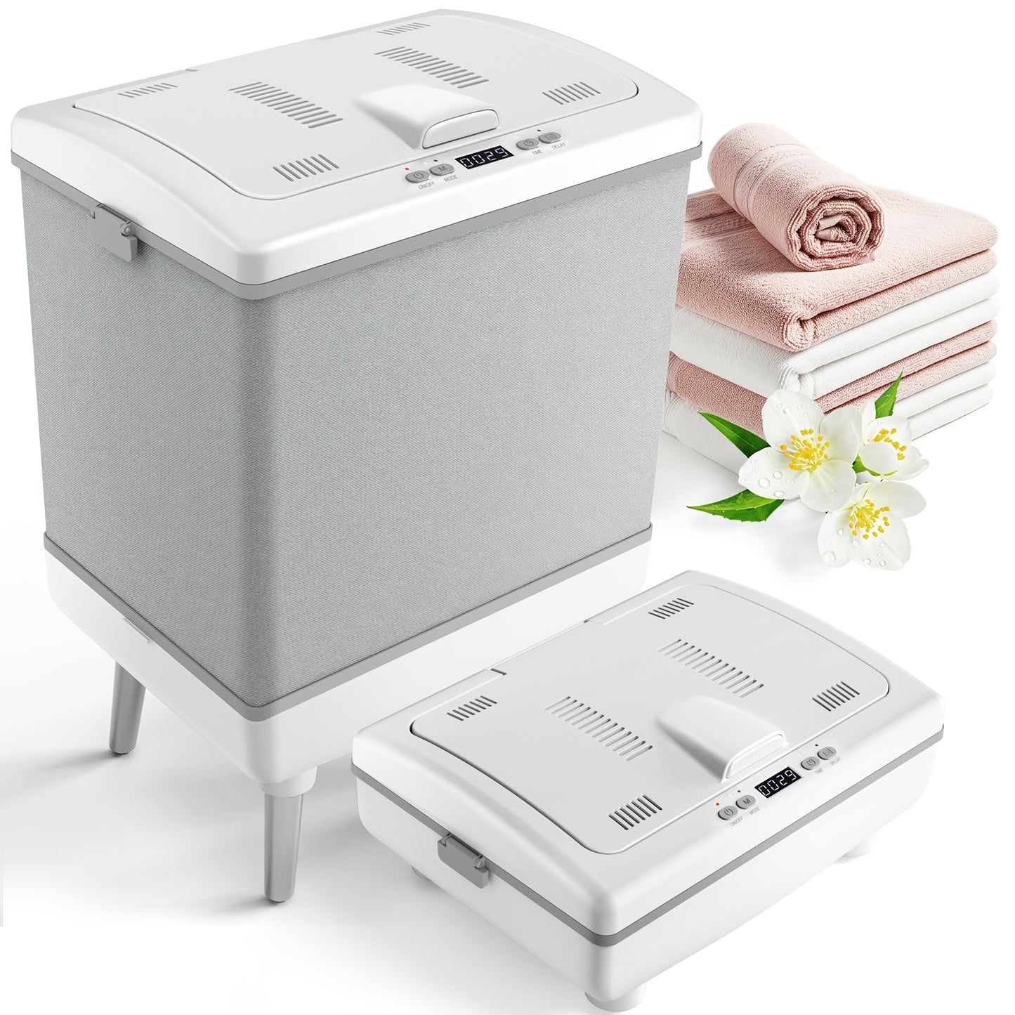 Aglucky 9.25gal Towel Warmer For Bathroom 2 Modes LCD