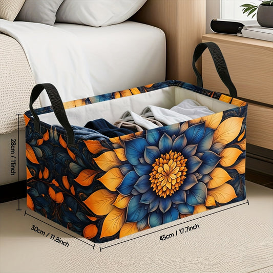 Oversized Autumn Floral Sunflower Storage Organizer Bin