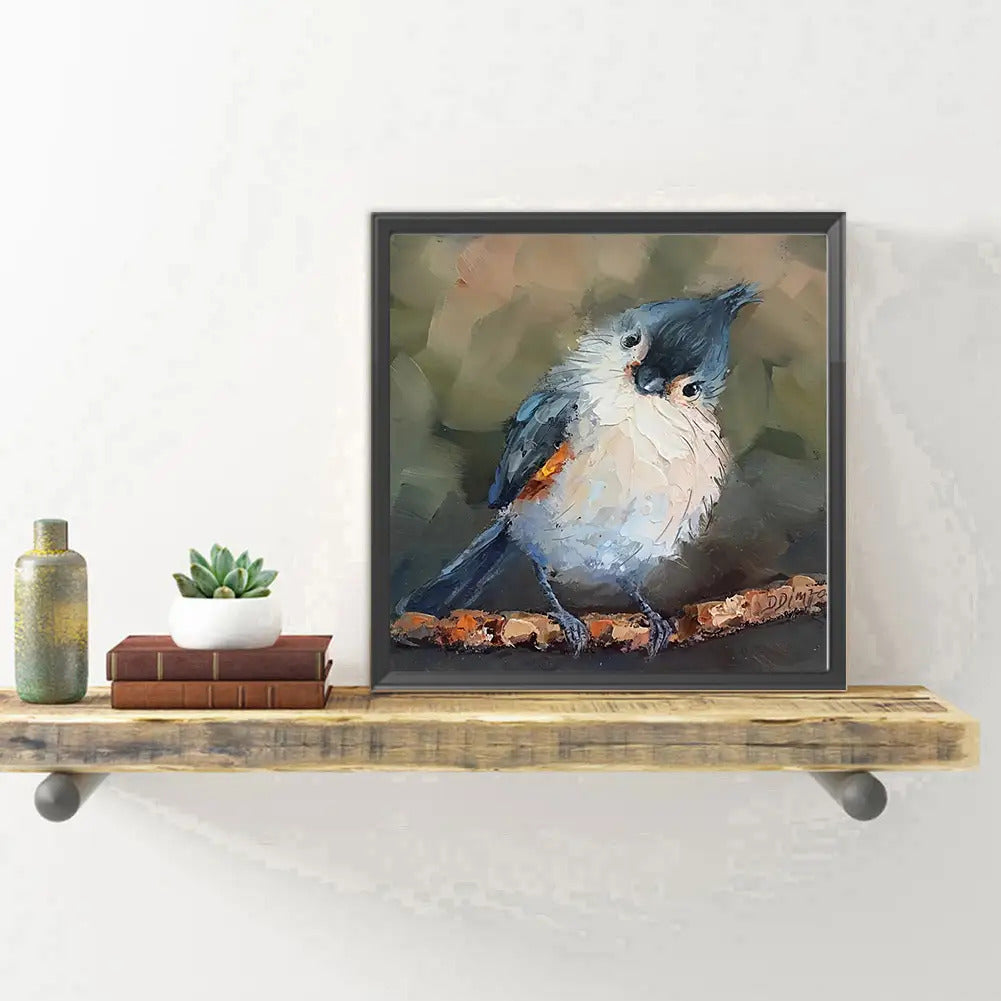 Beginner Digital Oil Painting Kit Bluebird Sparrow Canvas