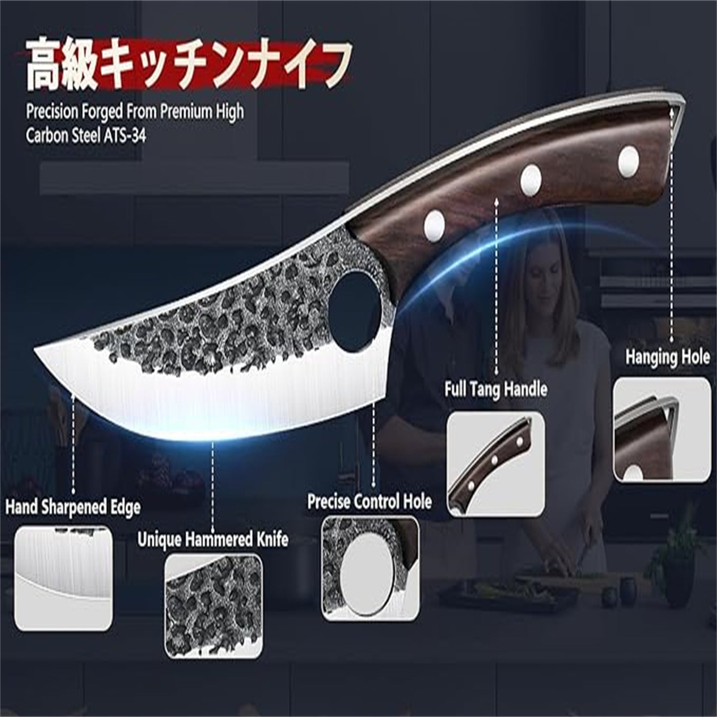 Serbian Chef Knife Set Hand Forged 15 Pieces With Knife Bag