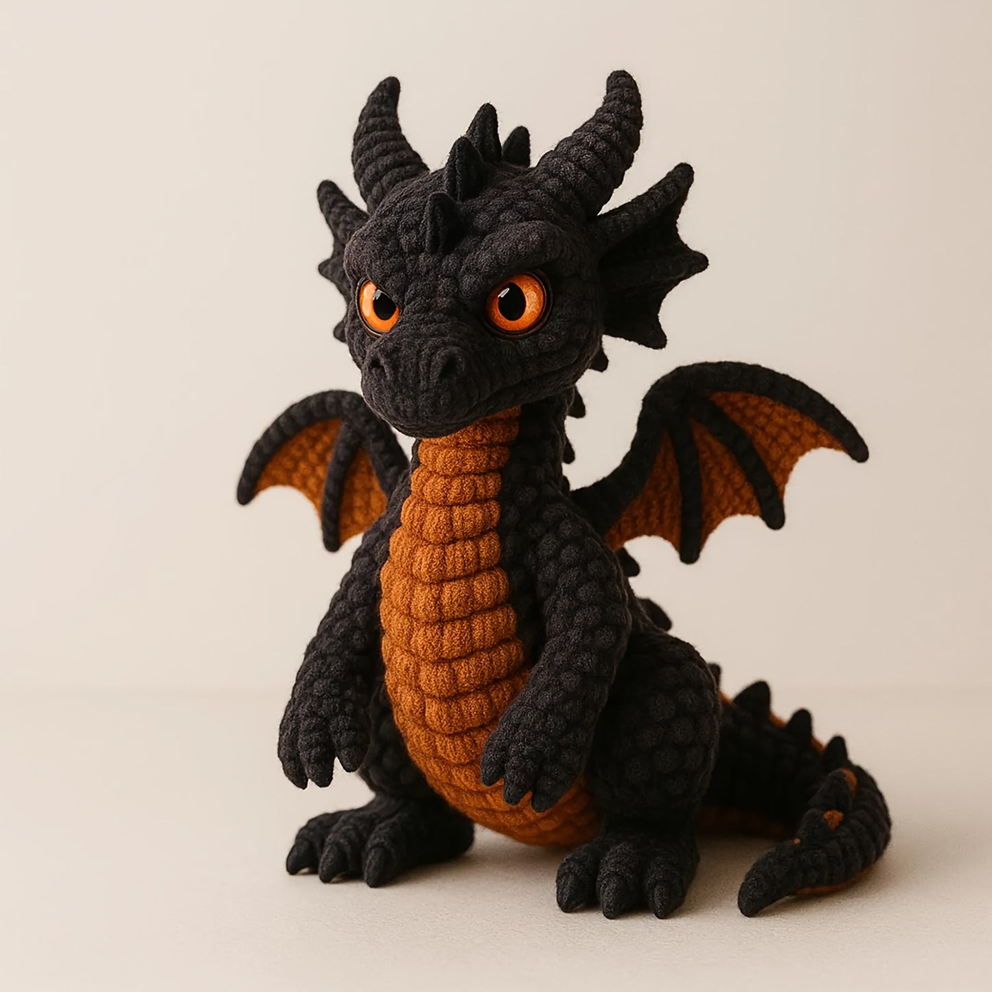 Evil Magmatic Dragon Crochet Kit With Hooks And Yarn
