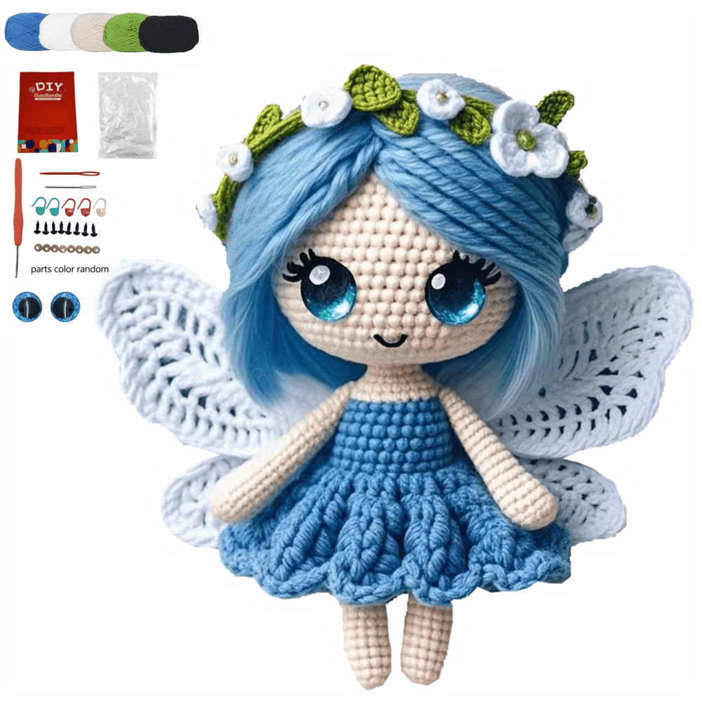 Butterfly Girl Crochet Doll Kit For Beginners Gift Set