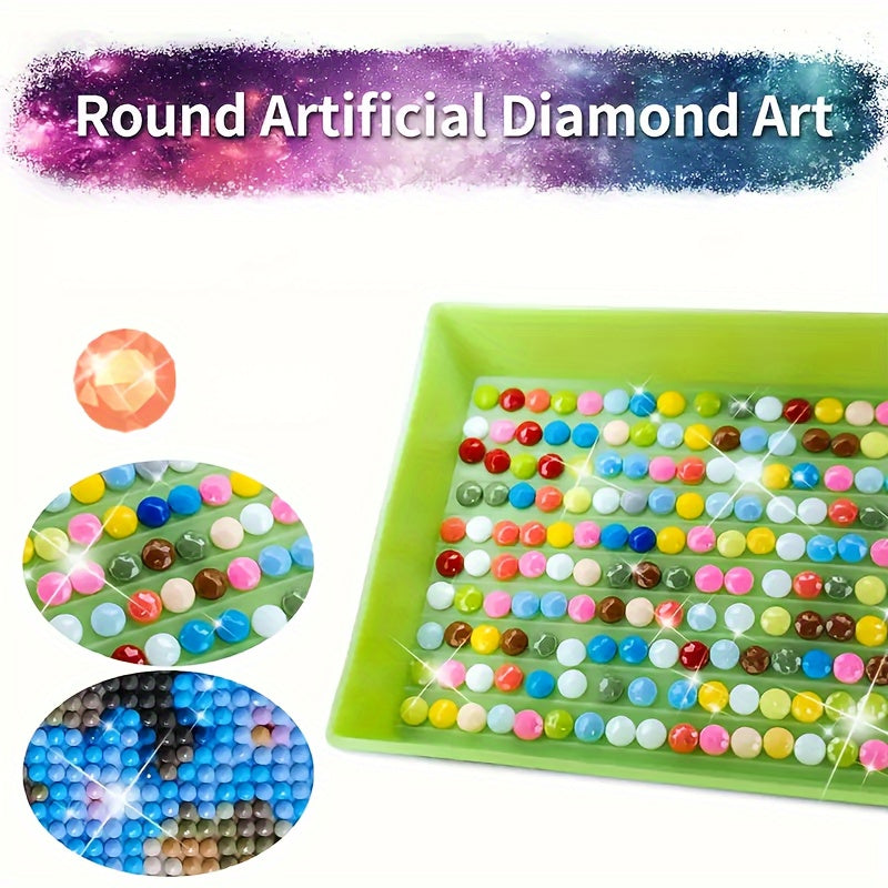 Large Retro Flower 5D DIY Round Diamond Painting Kit