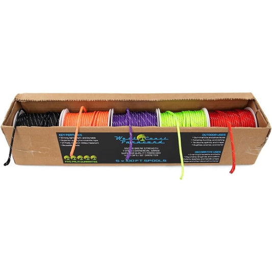 550Lb Polyester Survival Rope 100Ft Spool In Colors